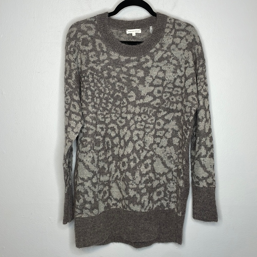 Rebecca Taylor | Alpaca Mohair Blend‎ Leopard Print Sweater Size Small